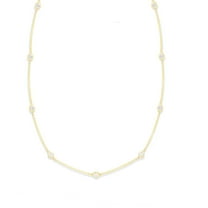 Diana M 14 Kt Yellow Gold, Diamonds by the Yard Necklace