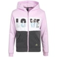 thumbnail image 6 of RBX Girls Sweatpants Set - 2 Piece Fleece Zip Up Girls Sweatshirt and Jogger Sweatpants Set (7-16), 6 of 7