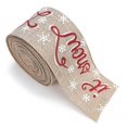 thumbnail image 1 of Coxeer Christmas Ribbon Burlap Vintage Festival Plaid DIY Wrapping Ribbon Craft Ribbon, 1 of 4