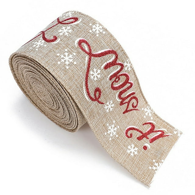 Coxeer Christmas Ribbon Burlap Vintage Festival Plaid DIY Wrapping Ribbon Craft Ribbon
