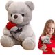 thumbnail image 4 of Muñeca de peluche con forma de osito de peluche con forma de rosa, rosa artificial hecha a mano, regalo de decoración de mesa para mujeres, decoración atemporal del día de San Valentín para cumpleaño, 4 of 4
