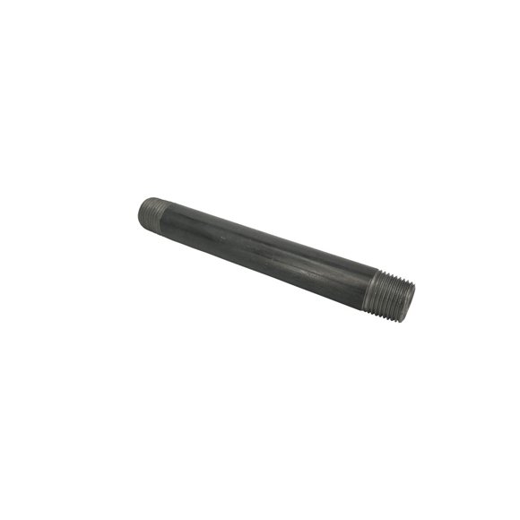 6" Black Pipe 1/2" x 6" Malleable Cast Iron Pipe Nipple, Pre Cut Connectors, Industrial Steel Grey Fits Standard Half Inch Black Threaded Pipes Nipples and Fittings, Vintage DIY Furniture Clean