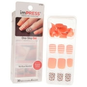 KISS imPRESS Press-on Manicure Artificial Nail Kit, BIPA130 Scantily Clad, 30 Nails