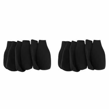 12 Pack Beer Bottle Cooler Sleeves Keep Drink Cold Zip-Up Neoprene Insulated Sleeve Cover Black,12 x Can Cooler,Black