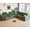Green, variant on BEDEEP Modular Sectional Power Reclining Sofa Set for Living Room with Console Storage, Cloud Couch 5 Seater Sectional Couch with Recliner Headrest, Chenille, Black