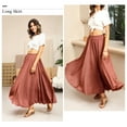 thumbnail image 5 of Nlife Women's Bohemian High Waist Flowy Double Layer Maxi Skirt, 5 of 9