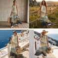 thumbnail image 3 of FOR U DESIGNS Mountain Forest Print Couple Matching Outfits Couple Shirt and Dress Linen-Like Men's Button Down Shirt Womens Sleeveless Summer Dress, 3 of 7
