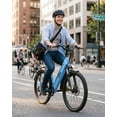 thumbnail image 6 of Cityone Plus Step-Thru Electric Bike for Adults, 26" Urban EBike with 500W Motor, Max 28MPH, 48V 15Ah Battery 500W, Electric Bicycle with 7-Speed, Blue, 6 of 8