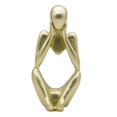 thumbnail image 2 of Mini estatua de pensador moderno, escultura abstracta, adorno decorativo creativo para el hogar, figura Zh52, enfoque dorado, 2 of 5