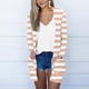 thumbnail image 1 of Chaquetas y abrigos casuales sin capucha de manga larga para mujer Chaqueta de moda para mujer Chaqueta de manga larga con estampado de rayas Abrigo casual Tops/chaqueta Abrigo para mujer, 1 of 5