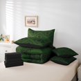 thumbnail image 6 of Homewish Hipple Sugar Skull 7-Piece King Bedding,Boho Damask King Bed in a Bag,Green,Halloween Horror Bed Set,Black Reversible, 6 of 8