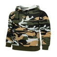 thumbnail image 1 of Chandail à Capuchon pour Hommes à Manches Longues, Chandail à Capuche Camouflage à Enfiler avec Poche, 1 of 7