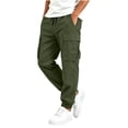 thumbnail image 7 of Cargo Jogger Pants 5-15Y Elastic Waist Pull-on Pants Drawstring Multi-Pocket Trousers Casual Outdoor Trousers School Outdoor Daily Wear, 7 of 7