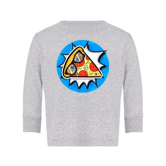 Comic Style Pizza Long Sleeve Toddler -Image by Shutterstock, 3 Toddler