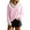 Pink #018, variant on Womens V Neck Sweaters Long Sleeve Plush Trim Going Out Fall Winter Casual Top Soft Loose Pullover Cozy Jumper Black 2XL