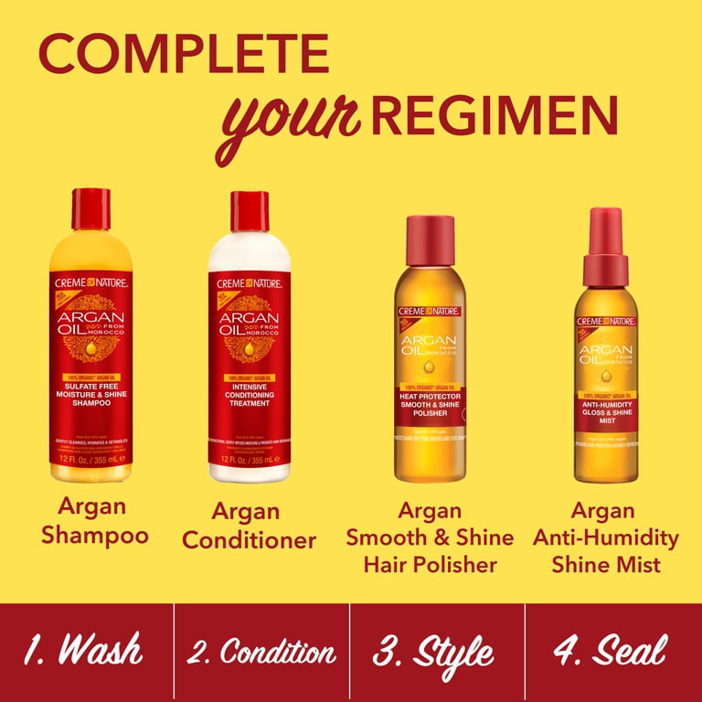 Creme of Nature Argan Oil Heat Protector Smooth & Shine Polisher, 4 fl oz photo 6
