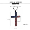 thumbnail image 2 of American Flag Cross Cremation Necklace for Ashes Stainless Steel Cross Pendant Urn Necklace Memorial Keepsake Jewelry for Men Women, 2 of 7