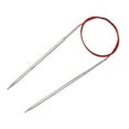 thumbnail image 3 of Agujas de Tejer Circulares Uxcell Talla US 6 31 pulgadas Aguja de Metal de Acero Inoxidable para Proyectos Hechos a Mano DIY Tejer Rojo, 3 of 6