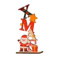 thumbnail image 4 of Decoración de mesa navideña, centro de mesa de Navidad, juguetes decorativos de bricolaje, letrero de letras de madera para vacaciones, decoración, Macarena  Centros de mesa de escritorio, 4 of 8