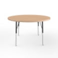 thumbnail image 3 of ECR4Kids 48in Round Premium Thermo-Fused Adjustable Activity Table Maple/Maple/Black - Standard Swivel, 3 of 3