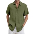 thumbnail image 1 of DGMIOCS Chemise Classique pour Homme Coupe Régulière Non Rétrécie Chemise Classique Vert1 S, 1 of 4