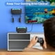 thumbnail image 2 of Soporte metálico de pared para la consola Nintendo Switch 2, estante organizador con 5 ranuras para tarjetas y 4 colgadores para Joy-Cons, kit de montaje detrás del televisor, 2 of 6