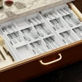 thumbnail image 3 of SpaceAid Bamboo Silverware Drawer Organizer with Labels, 15.6"L x 8"W x 2.4"H, White, 3 of 7