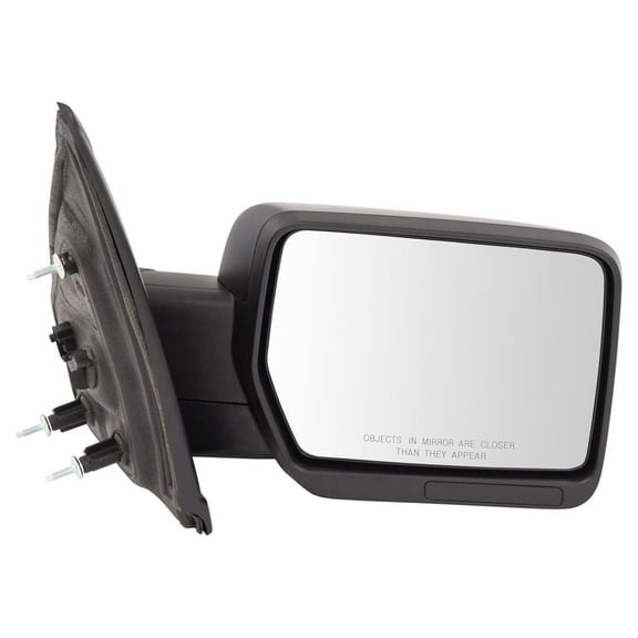 TRQ Power Mirror with Reflector Smooth Black Passenger RH for 11-14 Ford F150 MRA08392