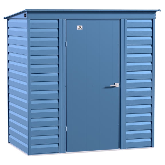 Arrow Select 6 x 4 x 6 ft Blue Grey Steel Storage Shed