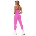 thumbnail image 3 of IDOPIP Workout Sets for Women Seamless Scunch Butt Lifting Impact Leggings Longline Strappy Halter Sports Bra Top 2 Piece Gym Active Outfits, 3 of 7
