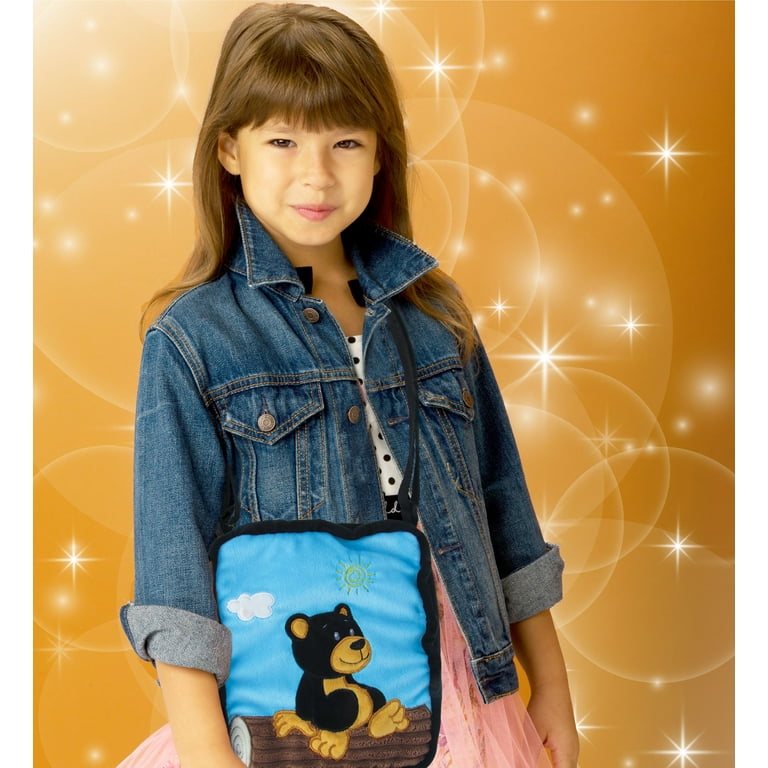 DolliBu Black Bear Animal Purse Shoulder Bag – Super Soft Plush Wild Animal  Crossbody Bag for Children – 9″