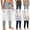 Black, variant on Men Drawstring Elastic Waist Grid Waffle Cargo Jogger Pants Dual Side Flap Pockets Breathable Gym Training Workout Athletic Trousers Blue S