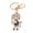 Black, variant on Alloy Tiger Keychain Rhinestone Colorful Enamel 3D Tiger Charm with Keyring Baseball Player Tiger Keychain Gift for Teens Baseball Lovers