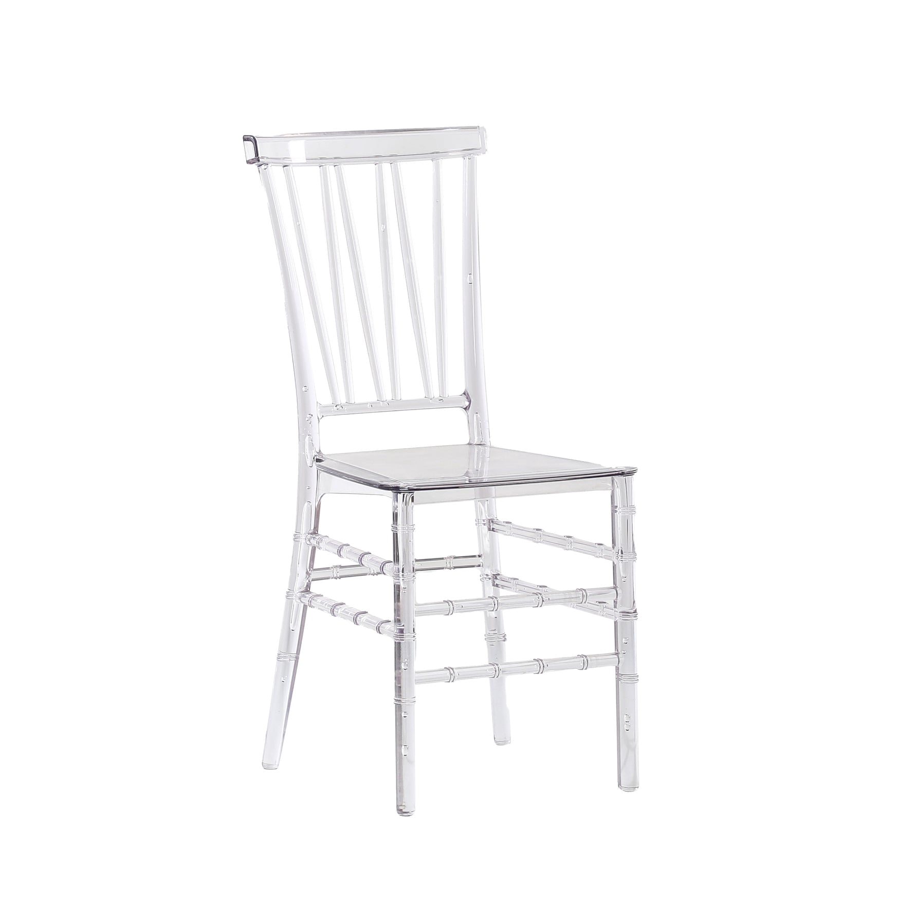 Techni Home Stackable Chiavari Style Clear Acrylic Event Chairs – Set of 4