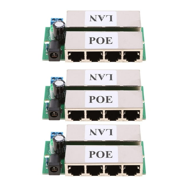 3x Divisor de Potencia POE Módulo Fuente de Alimentación Terminales Kits de Instalación Eléctrica Hugo Interruptor del inyector PoE