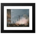 thumbnail image 2 of Ippolito Caffi 14x12 Black Modern Framed Museum Art Print Titled - Venedi Piazzetta at Night, 2 of 5