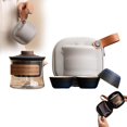 thumbnail image 1 of Teatsy Teapot, Teatsy Portable Tea Set, Heat-resistant glass teapot with rotating strainer, Water Separation Glass Teapot, 1 Pot 3 Mini Cup, Portable Tea Maker For Home, Office, Camping (Blue), 1 of 8