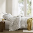 thumbnail image 5 of Premium King Bedding Sets LinenCotton Blend Sophisticated Striped Design for YearRound Comfort, 5 of 11