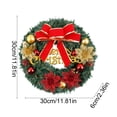 thumbnail image 3 of TanSiDing 1pcs Lifelike Artificial Christmas Wreath - Realistic Faux Greenery Decor, All-Weather Outdoor & Indoor Hanging Decoration for Holiday Party Home Door Wall 30cm, 3 of 6