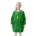 thumbnail image 2 of uikmnh Cute Tops Kids Art Smock Apron with Pocket Solid Color Long Sleeve Printed Artist Painting Protective Wear for Girls Activities Size:4-8 Years, 2 of 8