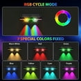 thumbnail image 3 of Slssqhz Solar Fence Lights Outdoor LED Color Changing IP65 Waterproof Lights for Fence Wall Deck Step Backyard Patio Railings Pool, 3 of 6