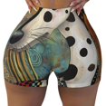 thumbnail image 2 of Salouo Abstract Dalmatian Art Print Women's Athletic Shorts,Booty Shorts Biker Shorts High Waisted Elastic Workout Shorts for Yoga Gym Running Sports-Large, 2 of 8