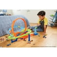 thumbnail image 3 of Hot Wheels Action Loop Cyclone Challenge Track Set with 1:64 Scale Toy Car, Easy Storage, 3 of 7