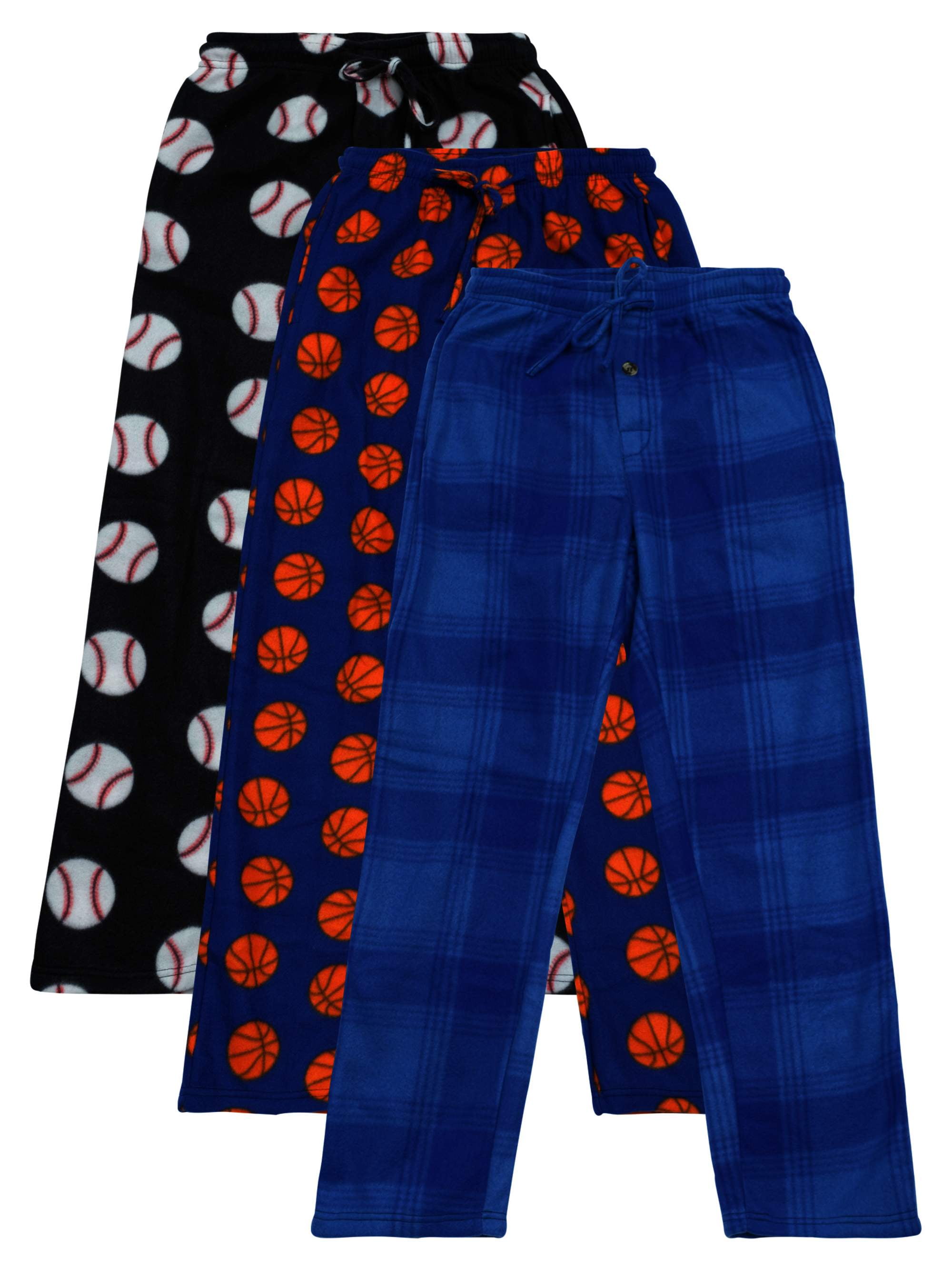 men's plush fleece pajama pants