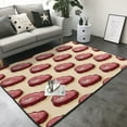 thumbnail image 3 of Area Rugs For Living Room Decor - steak cartoon print Soft Anti Slip Throw Washable Rugs 5x7 For Bedroom, Indoor Carpet For Bedroom Living Room 80x58In, 3 of 7