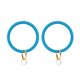 thumbnail image 1 of 2 Unids Pulsera de Silicona Gran Círculo Pulsera Pulsera Llavero Anillo Llave Colgante Accesorios para Mujeres Damas (Azul Acero), 1 of 6