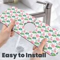 thumbnail image 6 of Vsdgher Lotus Flower Kitchen Sink Splash Guard Faucet Mat -1 PC Super Absorbent Fast Drying Mat Sink Gadgets-Splash, Bathroom,Sink Mat,(15" X 5.5" ), 6 of 7