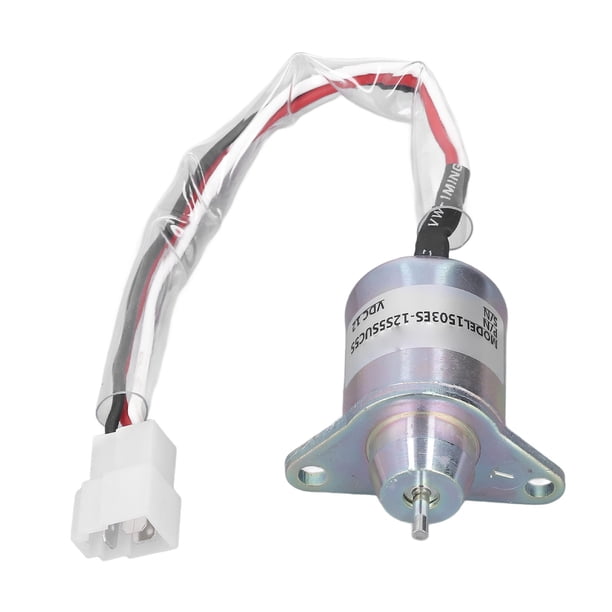 Válvula solenoide de parada de combustible del motor, Solenoide de apagado del motor de excavadora Válvula solenoide de apagado de combustible Válvula solenoide de apagado Funcionalidad versátil