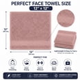 thumbnail image 6 of Dan River Washcloth for Face 12 pack Soft Absorbent and Quick Drying Durable Cotton Face Towel - Dusty Rose, 6 of 8