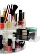 thumbnail image 4 of Joyería de acrílico y organizador de almacenamiento cosmético Carrusel Carrusel Joyería clara Caja de exhibición de almacenamiento de maquillaje giratorio Total Vision VT-03157, 4 of 4
